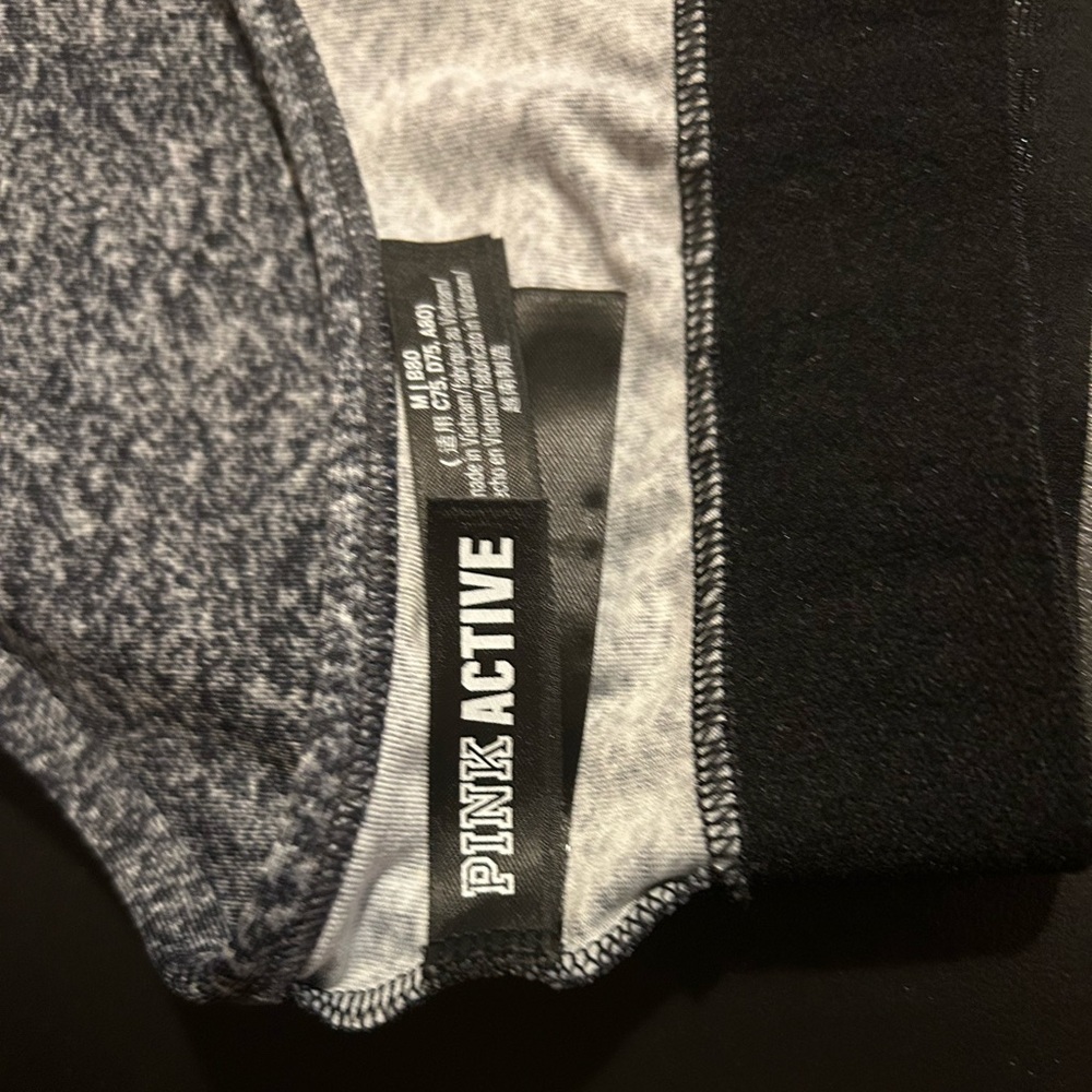 Pink Victoria’s Secret Women's Black and Gray Sports Bra Medium I B80 - Picture 6 of 9